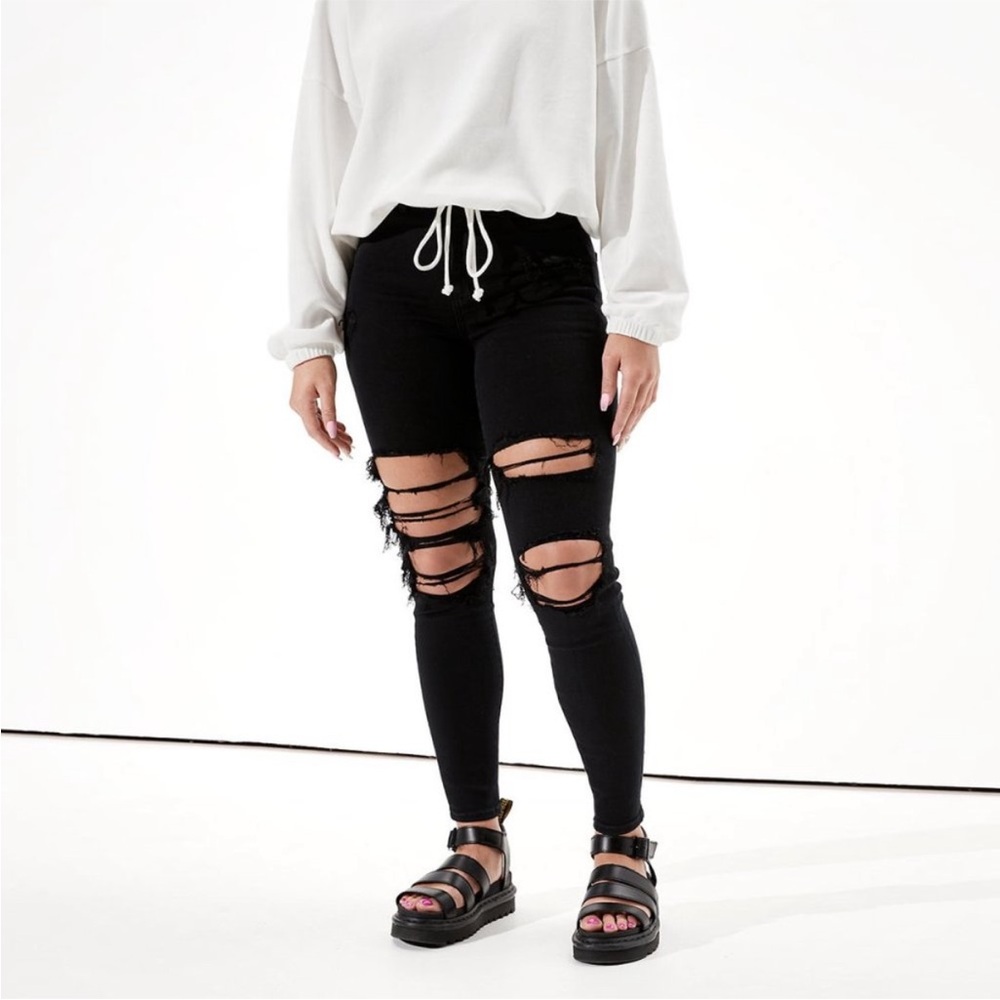 American Eagle Outfitters Black High Rise Jeans